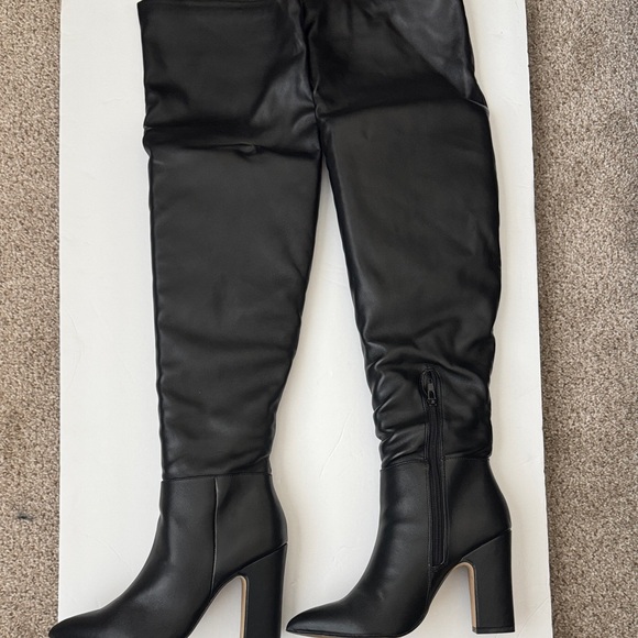 Express Black Over the Knee Boots - Picture 4 of 12